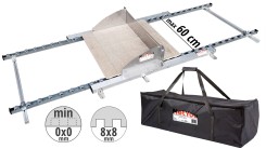 Set for fast and equal application of adhesive on ceramic tiles, max width 60 cm