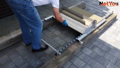 Zestaw do szybkiego i równego nakładania kleju na płytki ceramiczne maks. szerokość 60 cm