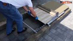 Kit pour une application rapide et uniforme de colle sur carreaux de céramique, largeur maximale 60 cm