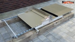 Conjunto para aplicação rápida e uniforme de cola em ladrilhos cerâmicos, largura máx. 60 cm