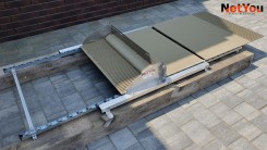 Kit pour une application rapide et uniforme de colle sur carreaux de céramique, largeur maximale 80 cm