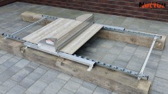 Set per l'applicazione rapida e uniforme della colla su piastrelle ceramiche, larghezza massima 80 cm