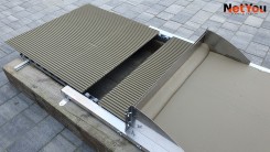 Set per l'applicazione rapida e uniforme della colla su piastrelle ceramiche, larghezza massima 80 cm