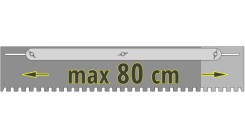 NetYou V - llana dentada ajustable para una aplicación uniforme y rápida del pegamento al suelo, ancho máximo 80 cm