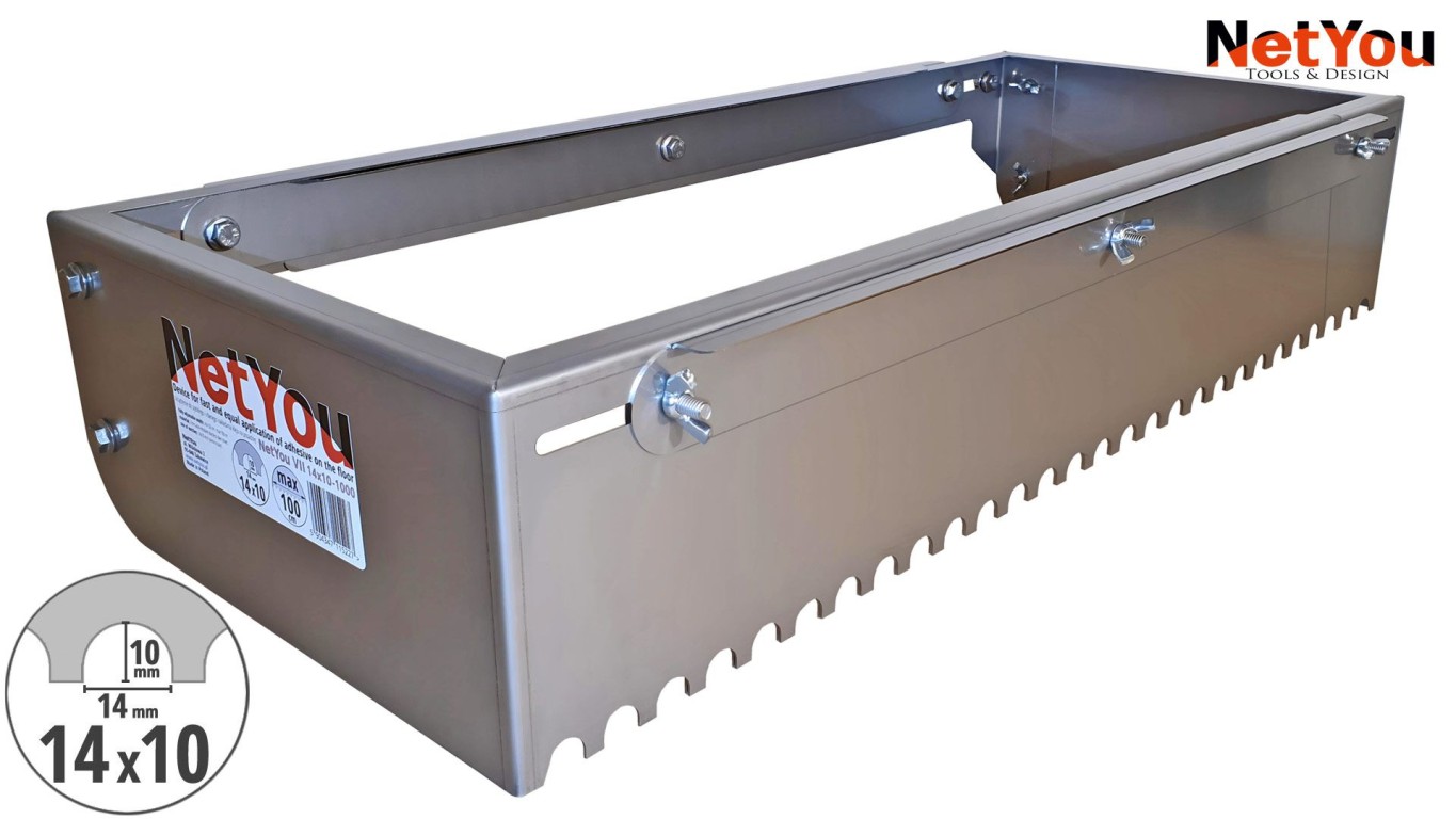 NetYou VII - device for fast and equal application of adhesive on the floor