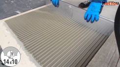 NetYou V – verstellbare Zahnkelle für gleichmäßiges und schnelles Auftragen von Leim auf den Boden, max. Breite 80 cm