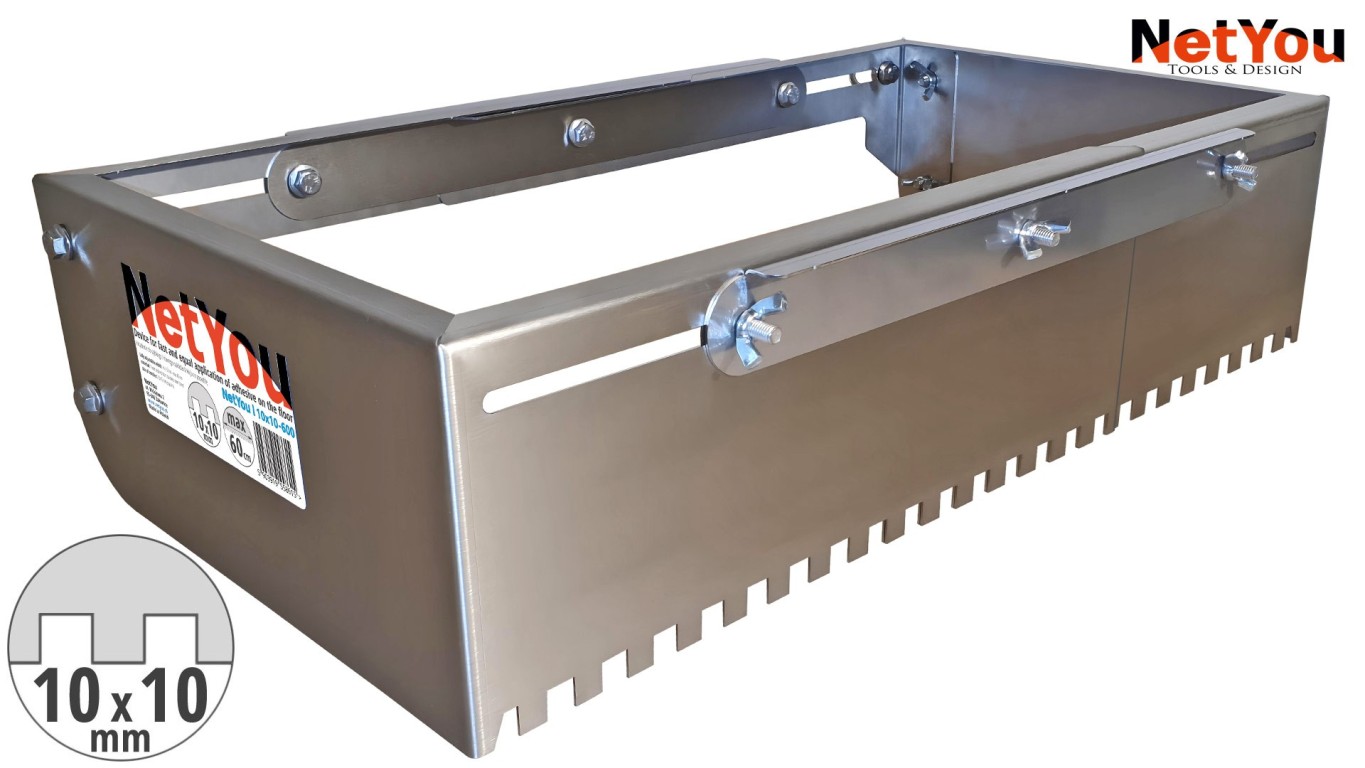 NetYou I - Device for fast and equal application of adhesive on the floor