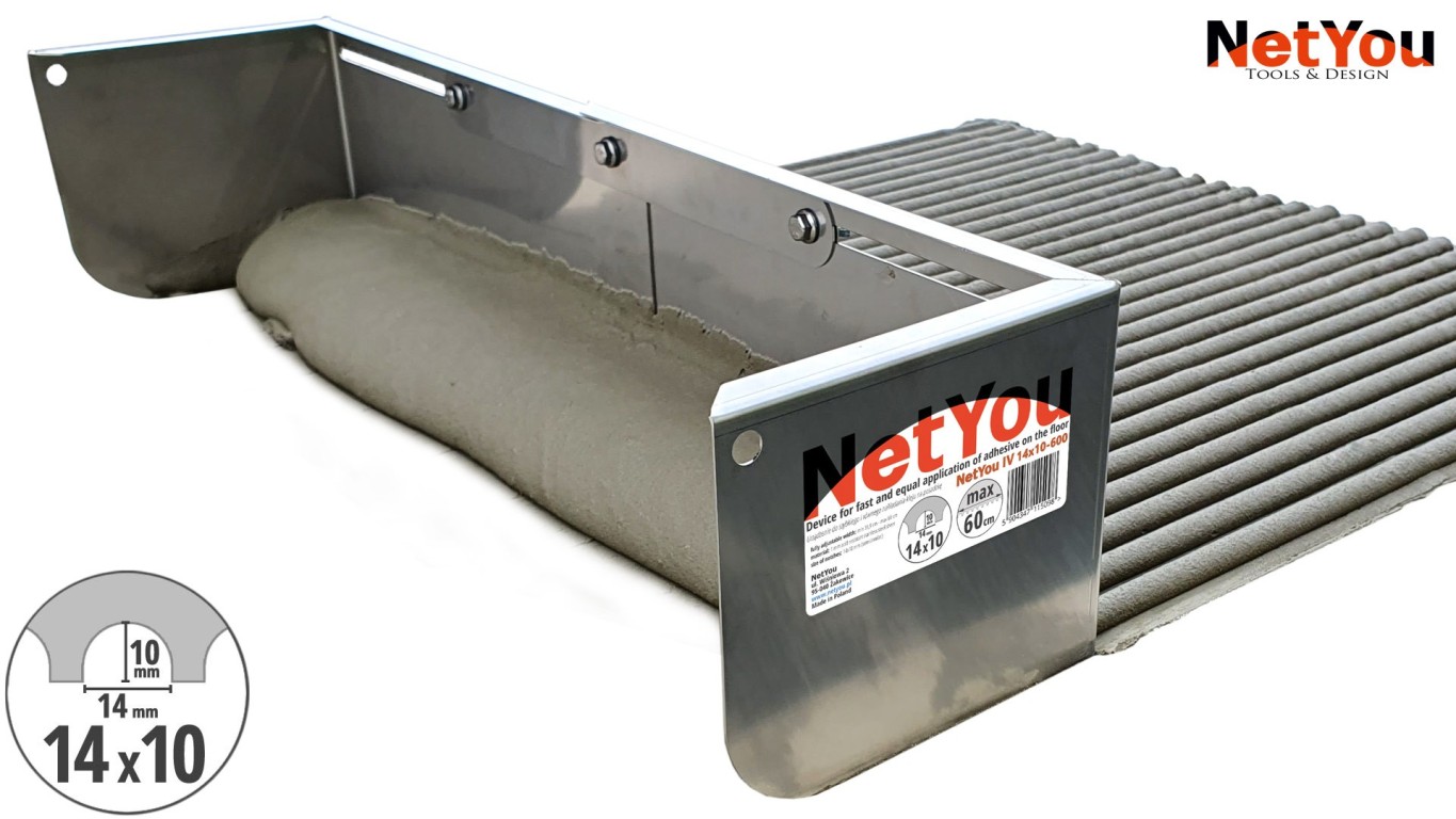 NetYou IV - Spatola dentata regolabile per un'applicazione rapida e uniforme della colla sul pavimento