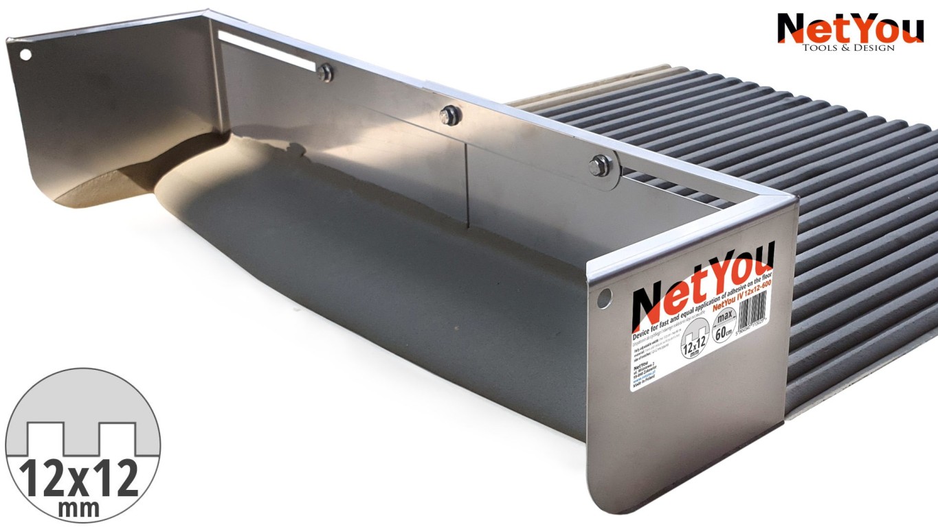 NetYou IV - Spatola dentata regolabile per un'applicazione rapida e uniforme della colla sul pavimento