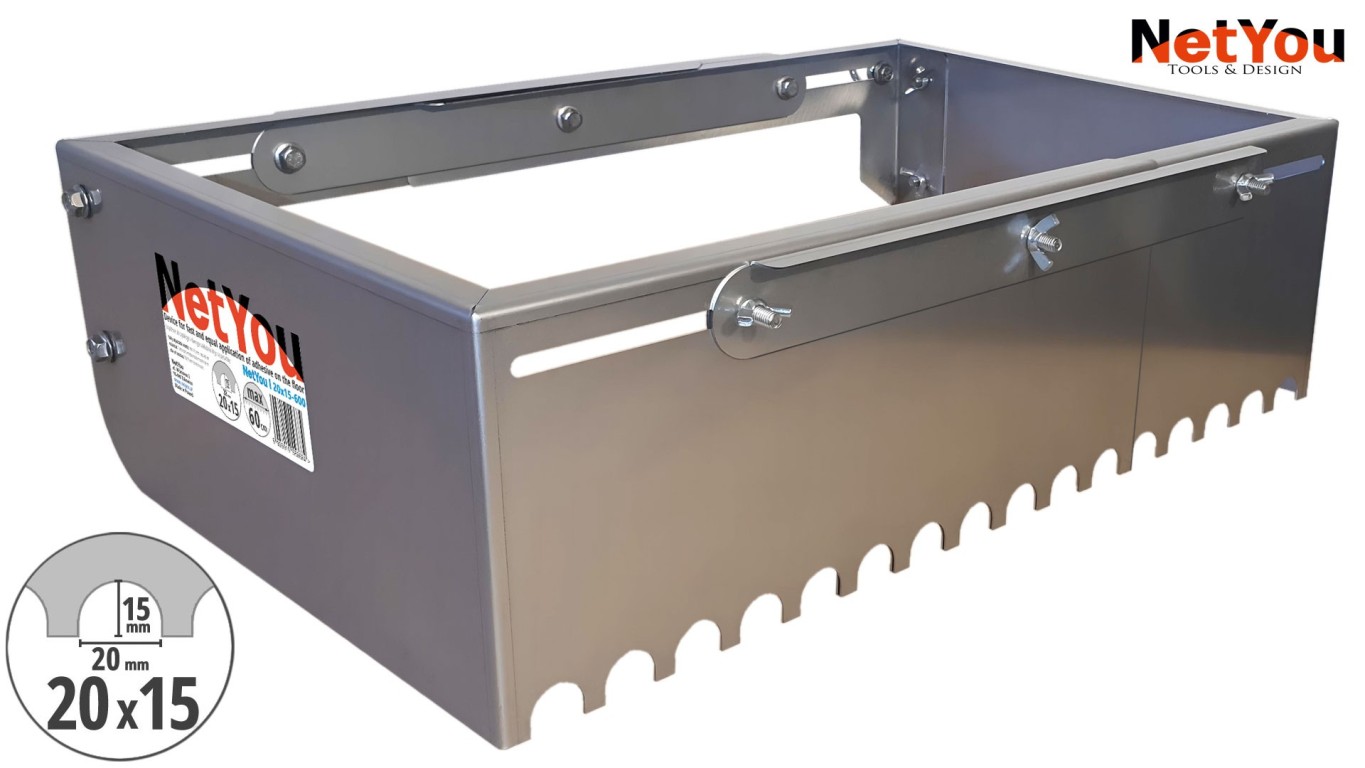 NetYou I - Device for fast and equal application of adhesive on the floor