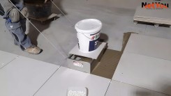 Puxadores (conjunto de 2 peças, 100 cm cada) para dispositivos de aplicação rápida e uniforme de cola para azulejos no chão