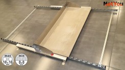 Conjunto para aplicação rápida e uniforme de cola em ladrilhos cerâmicos, largura máx. 120 cm