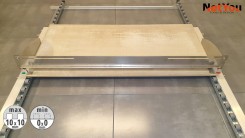 Set per l'applicazione rapida e uniforme della colla su piastrelle ceramiche, larghezza massima 120 cm