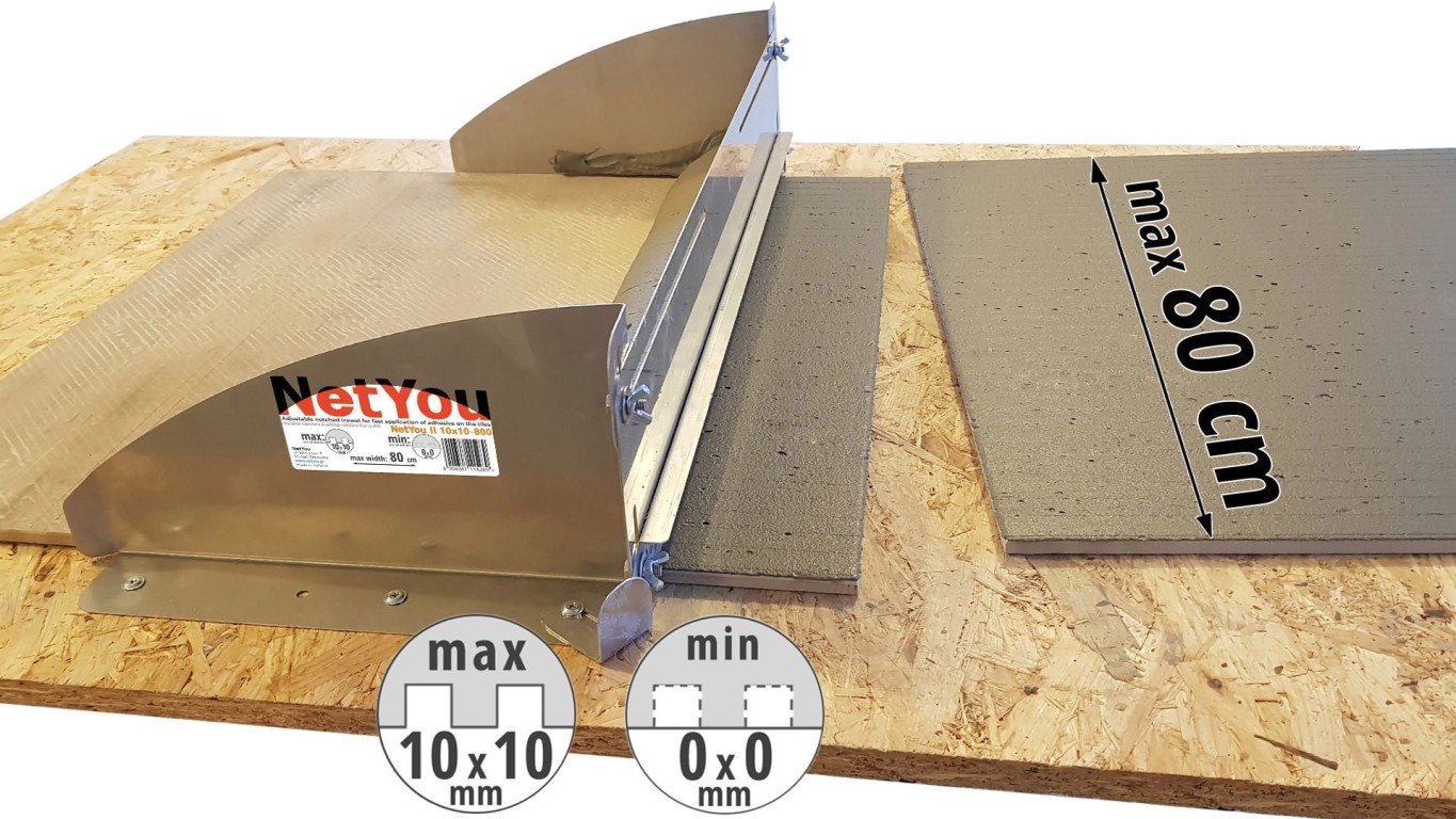 NetYou II 800 - Un dispositivo per l'applicazione rapida e uniforme della colla su piastrelle di ceramica