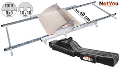 Set for fast and equal application of adhesive on ceramic tiles, max width 60 cm