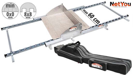 Set for fast and equal application of adhesive on ceramic tiles, max width 60 cm