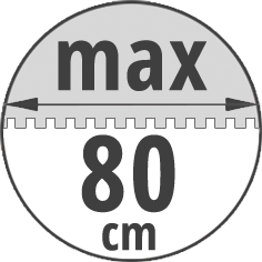 80 cm [~32" (in)]