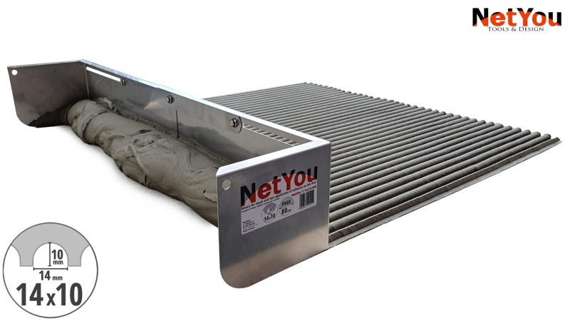 Truelle crantée universelle et réglable pour une application rapide et uniforme de la colle sur le sol